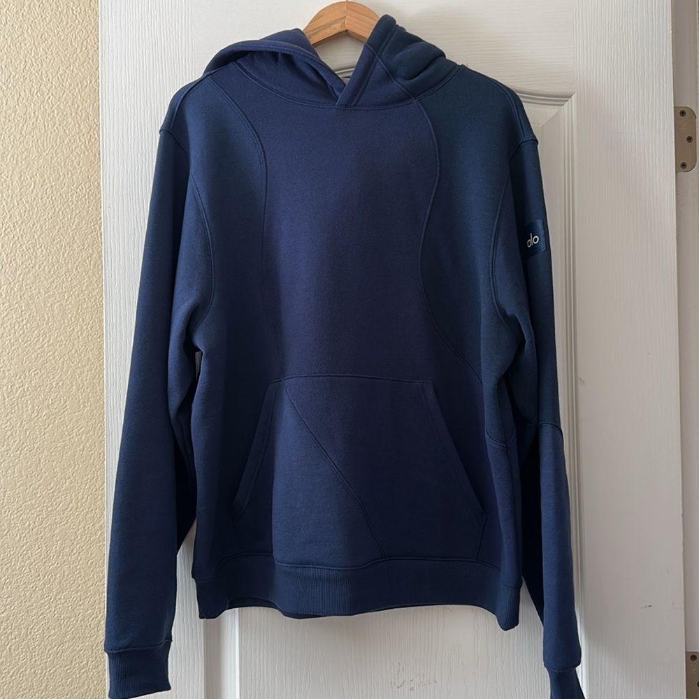 ALO Yoga Make Waves Hoodie Women’s M/Men’s S Navy Tonal - Picture 5 of 11